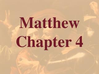 Matthew Chapter 4