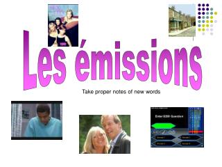 Les émissions