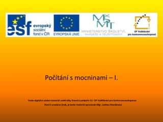 Počítání s mocninami – I.