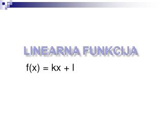 Linearna funkcija