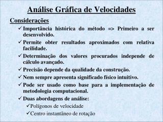 Análise Gráfica de Velocidades