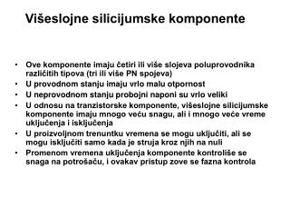 Višeslojne silicijumske komponente