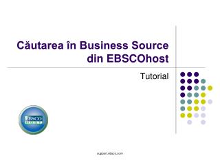 Căutarea în Business Source din EBSCOhost