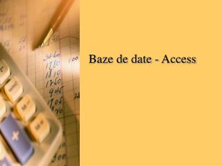 Baze de date - Access