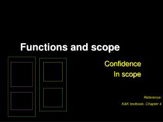 Functions and scope