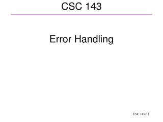 CSC 143