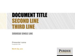 DOCUMENT TITLE SECOND LINE THIRD LINE