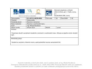 Rovnice v součinovém tvaru