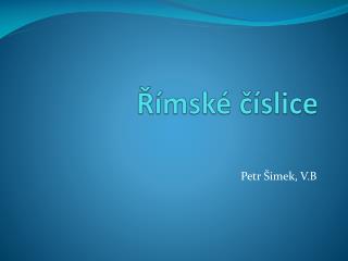 Římské číslice