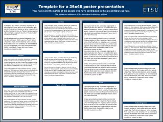 Template for a 36x48 poster presentation