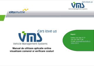 Manual de utilizare aplicatie online vizualizare comenzi si verificare costuri