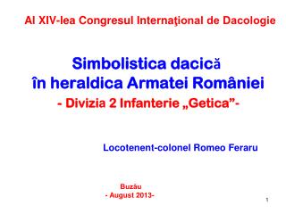 Simbolistica dacică în heraldica Armatei României - Divizi a 2 Infanterie „Getica” -
