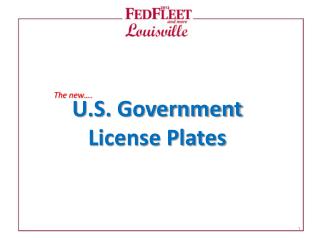 U.S. Government License Plates