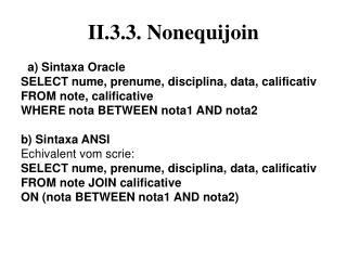 II.3.3. Nonequijoin