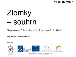 Zlomky – souhrn