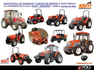 1. Formular receptie - control tractor inainte de livrare ; …………………………….…. Pagina 2 .