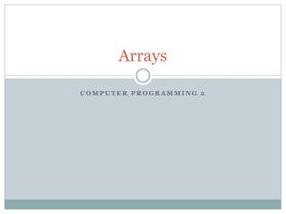 Arrays