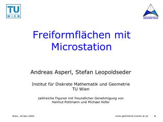 Freiformfl ächen mit Microstation