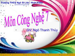 Môn Công Nghệ 7