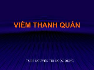 VIÊM THANH QUẢN