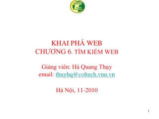 CHƯƠNG 6. TÌM KIẾM VĂN BẢN VÀ MÁY TÌM KIẾM