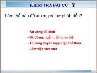 Làm thế nào để xương và cơ phát triển?