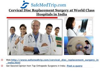 Cervical Disc Replacement Surgery Hospitals in India