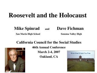 Roosevelt and the Holocaust