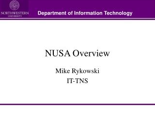 NUSA Overview