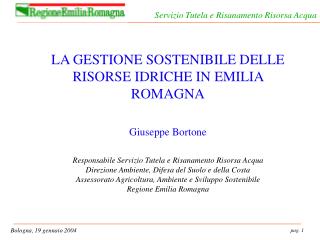 I principi del governo delle risorse idriche