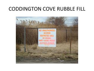 CODDINGTON COVE RUBBLE FILL