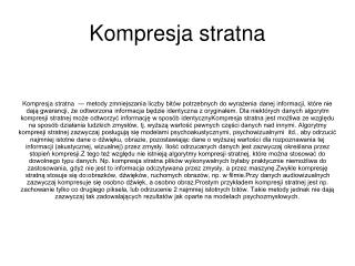 Kompresja stratna