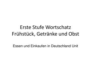 Was isst man zum Fr ühstück in Deutschland?