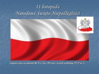 11 listopada Narodowe Święto Niepodległości
