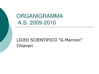 ORGANIGRAMMA A.S. 2009-2010