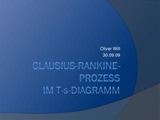 Clausius - Rankine -Prozess im T-s -Diagramm