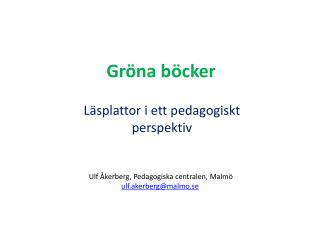 Gröna böcker