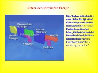 Nutzen der elektrischen Energie