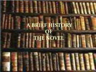 A BRIEF HISTORY OF THE NOVEL