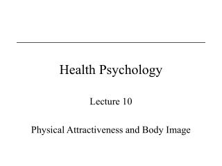 Health Psychology