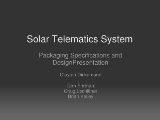 Solar Telematics System