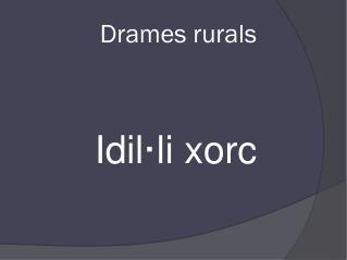 Drames rurals