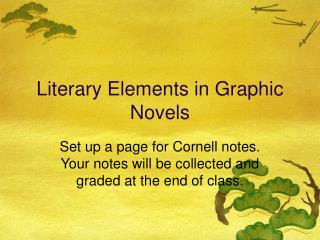 Literary Elements in Graphic Novels