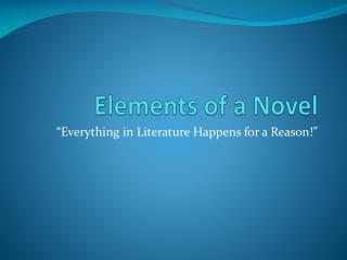 Elements of a Novel