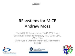 RF systems for MICE Andrew Moss