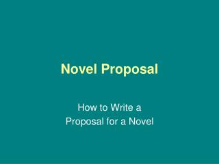 Novel Proposal