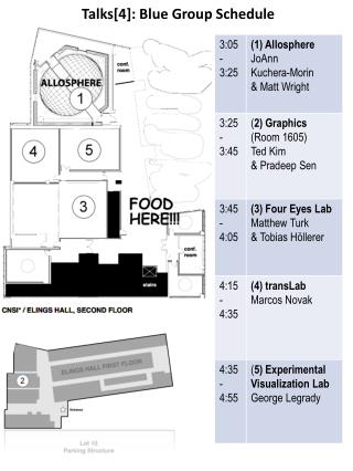 Talks[4]: Blue Group Schedule