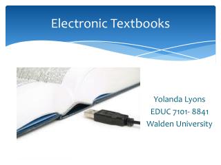 Electronic Textbooks