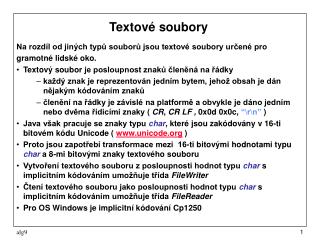 Textové soubory