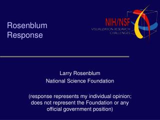 Rosenblum Response